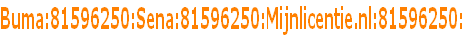 Buma:81596250:Sena:81596250:Mijnlicentie.nl:81596250: